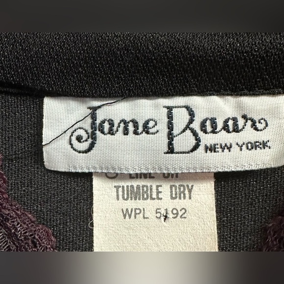 Vintage Jane Baar New York Black Ruffle Midi Dress (Size L) - Picture 5 of 10